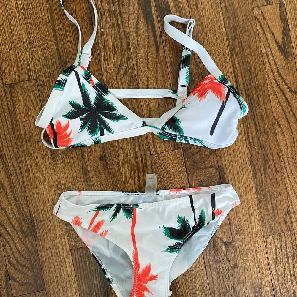 SHEIN White Bikini With Palm Trees!!!